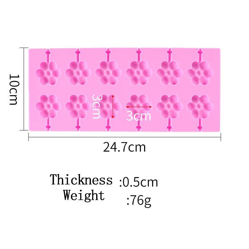 Silicone Lollipop Molds Chocolate And Candy Molds Cake Mold Variety Shapes Cake Pastry Decorating Form Silicone Bakeware Silicone Lollipop Mold Shape Of Swirl Heart Bunny Star Butterfly Little Bear Flower Sucker Molds Chocolate Hard Candy Molds