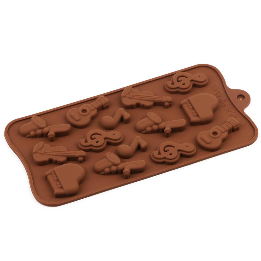 Silicone Mold Chocolate Baking Musical Instruments Notes Non-stick For Chocolate Candy Reusable Cake Decoration Resin Tools Musical Instruments Musical Note Cake Silicone Mold