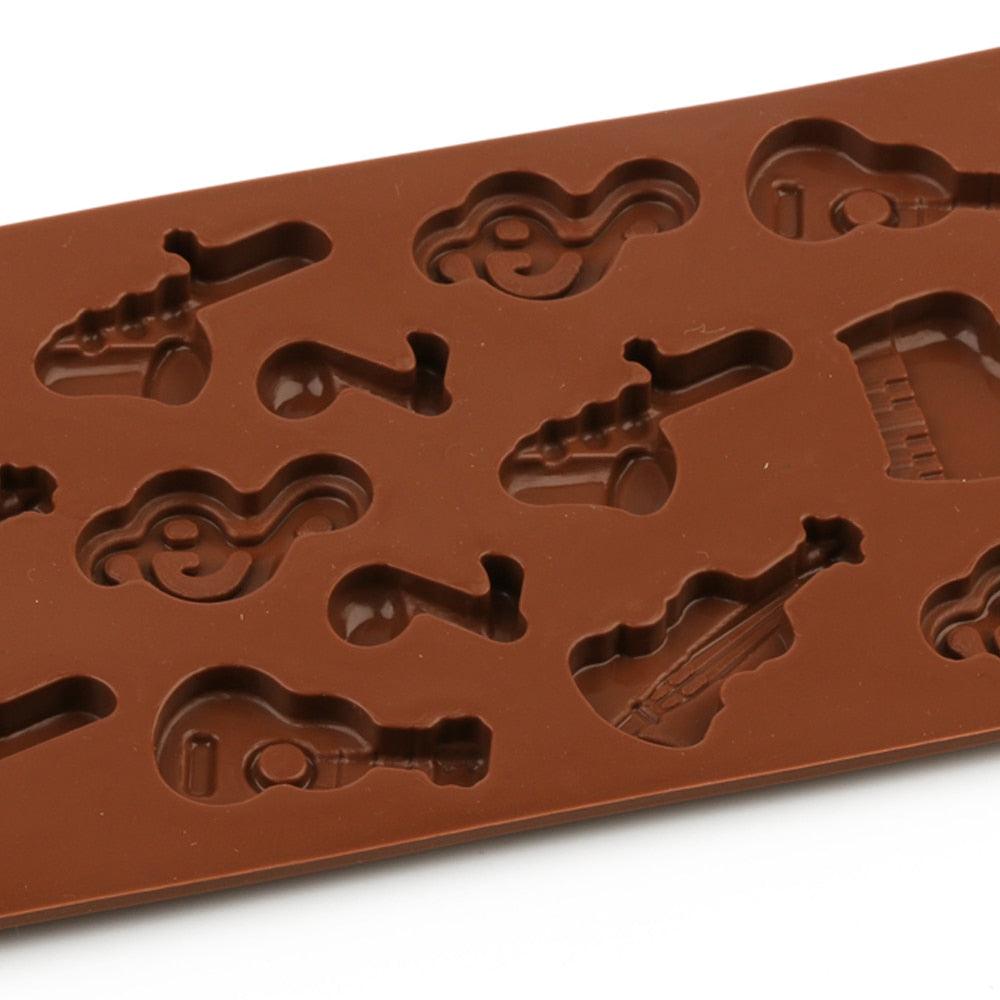 Silicone Mold Chocolate Baking Musical Instruments Notes Non-stick For Chocolate Candy Reusable Cake Decoration Resin Tools Musical Instruments Musical Note Cake Silicone Mold