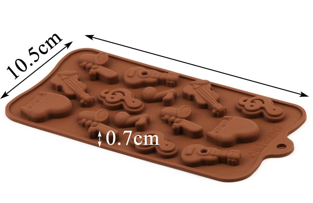 Silicone Mold Chocolate Baking Musical Instruments Notes Non-stick For Chocolate Candy Reusable Cake Decoration Resin Tools Musical Instruments Musical Note Cake Silicone Mold