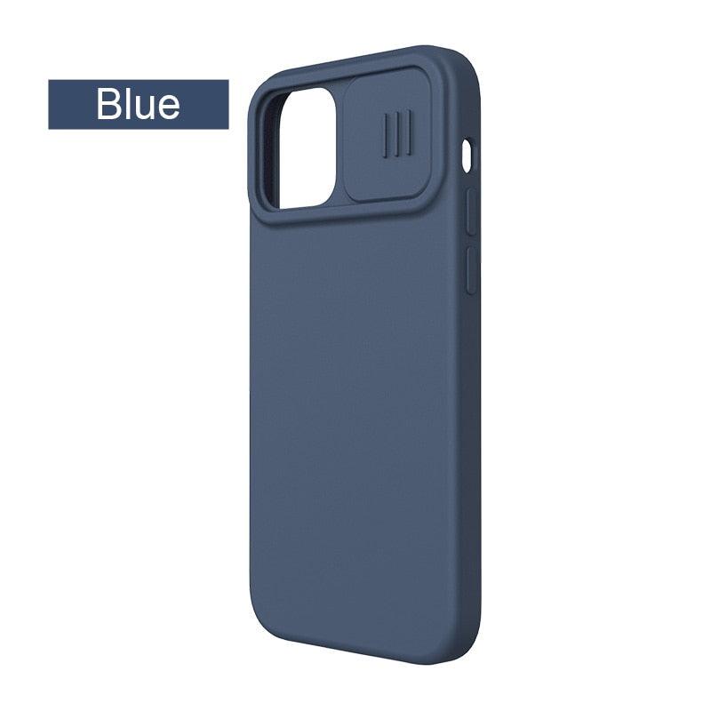 Silicone Soft Slim Cover Shockproof Full Protective Anti Scratch Case For iPhone 14 Pro Max Case Silicone Soft Case For iPhone 13 Pro Slide Camera Protect Privacy Cover for iPhone 12