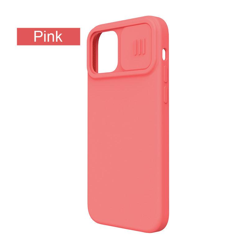 Silicone Soft Slim Cover Shockproof Full Protective Anti Scratch Case For iPhone 14 Pro Max Case Silicone Soft Case For iPhone 13 Pro Slide Camera Protect Privacy Cover for iPhone 12