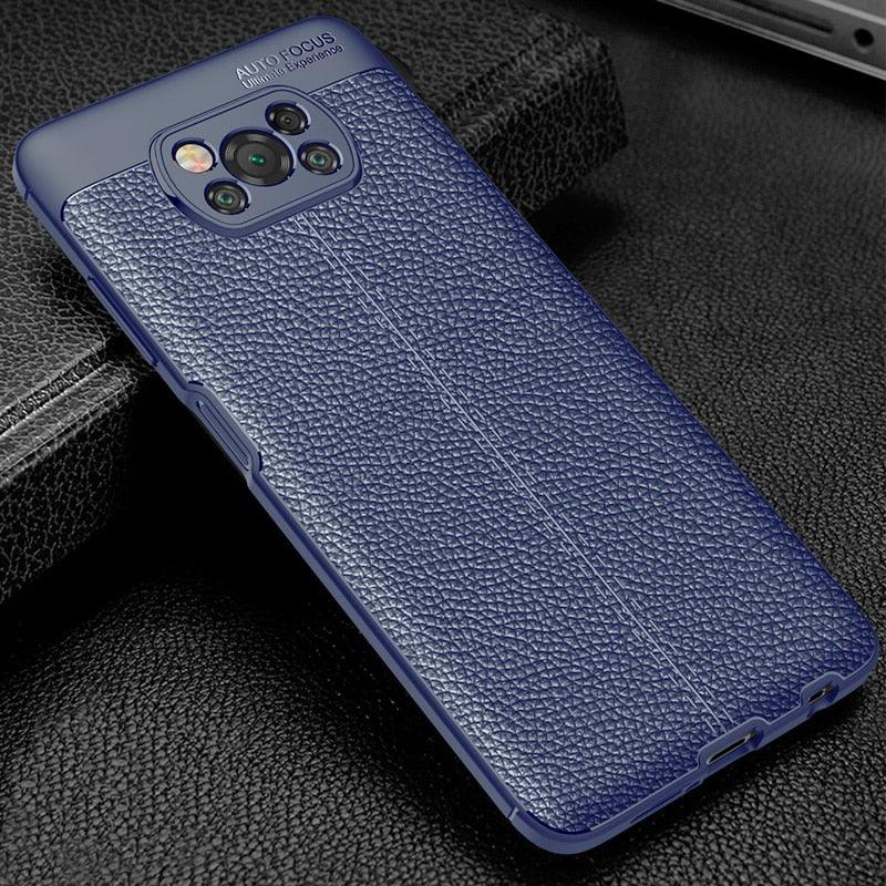 Silicone Ultra Slim Shock-Absorption Anti Impact Scratch Resistant Phone Cover Shockproof Case for Xiaomi POCO X3 NFC X4 Pro F3 F4 GT Leather Texture Silicone Phone Cover for Redmi Note 11 11S 10 Pro