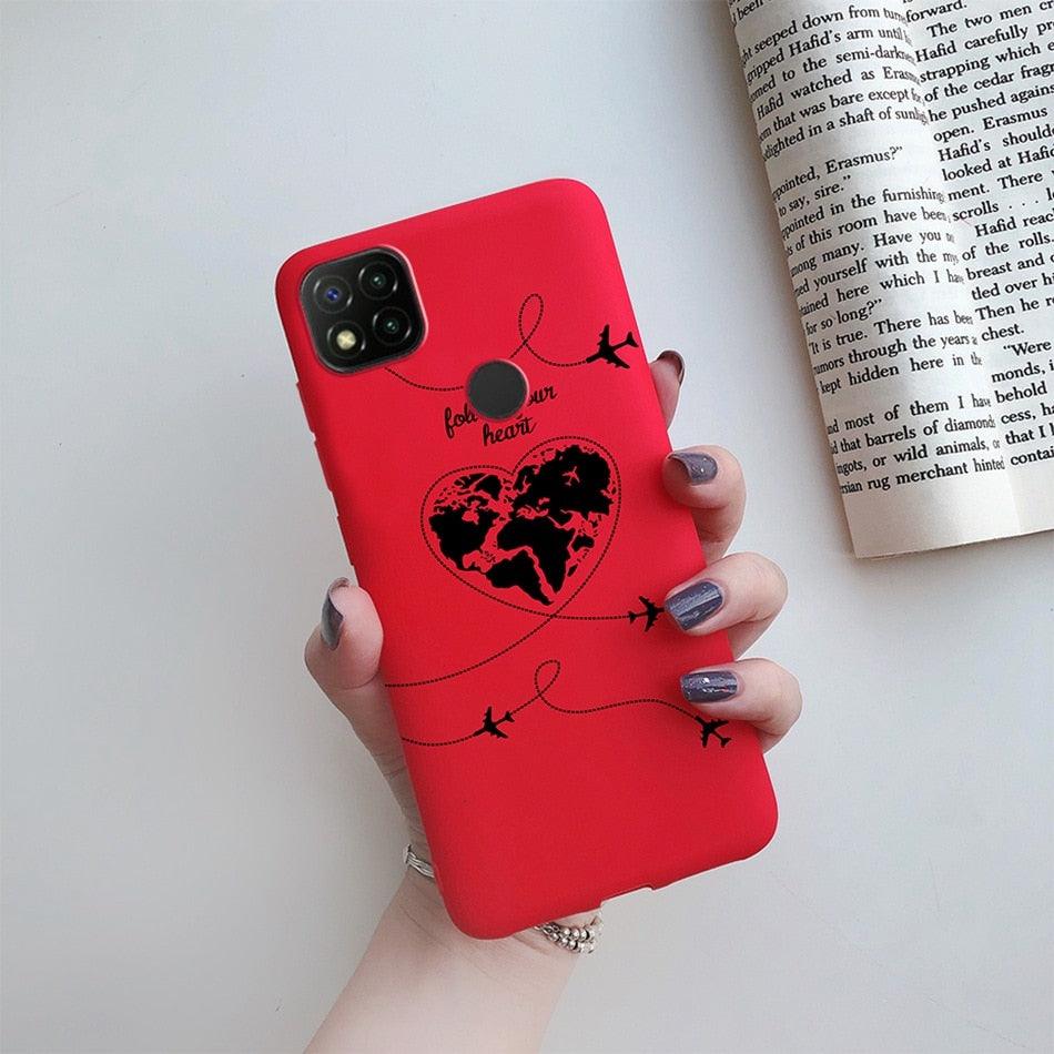 Silicone with Design Print Pattern Shockproof-Absorption Bumper Protective Back Cover For Xiaomi Redmi 10A Case 2022 Love Heart Candy Painted Phone Cover Soft Silicone Case For Xiaomi Redmi 10A Redmi10A