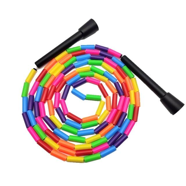 Simple Kids Jump Skip Rope Beaded Sports Segmented Jump Rope For Fitness Classic Beaded Jump Ropes For Physical Education Gym Glass Personal Use Premium Skipping Rope For Kids