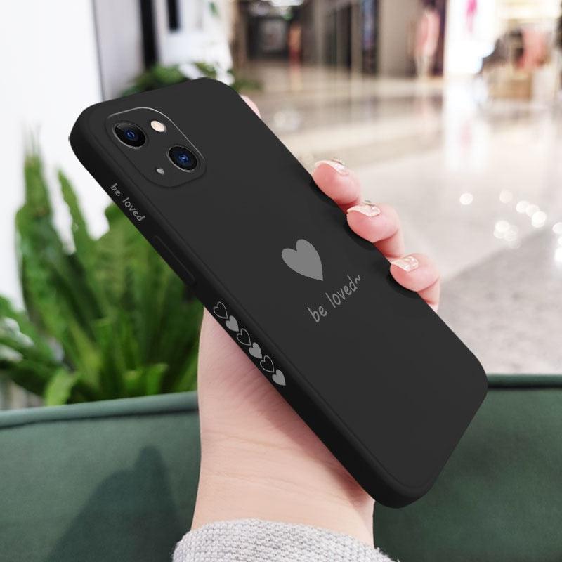 Simple Love Phone Case For iPhone 14 13 12 11 Pro Max Mini X XR XS MAX 8 7 Plus 6 6S Plus Cover Fashion Cute Love-Heart Simple Pattern Phone Case for iPhone