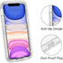 Simple Transparent White iPhone 11 12 13 Pro Max Phone Case MINI XR XS X XSMAX SE 6 7 8 Plus Transparent Shockproof Armor Glossy Case Phone Cover Heavy Duty Protective Dual Layer Shockproof Case with Hard Bumper Soft  Back