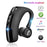 Single Ear Business Earphone Bluetooth 5.0 Sports Wireless Noise Isolating Headset Wireless Bluetooth Earpiece Hands-Free 10 Hours Playing Time Earphones With Built-in Mic For Driving Office Compatible With Smartphones