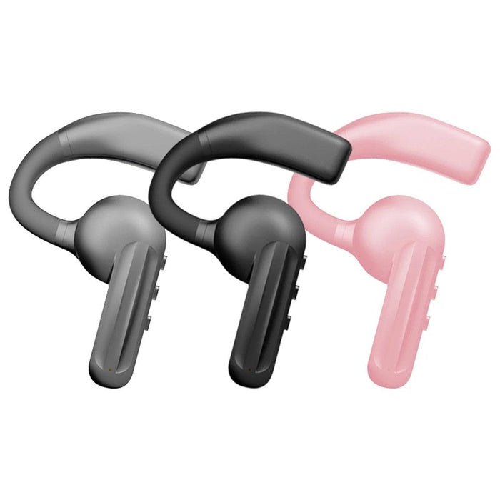 Single-Ear Sports Waterproof Car Earphone Ultra Standby Bluetooth-Compatible Headset Bone Conduction Ear Hook Headphone Sports Headphones Wired Gaming Earbuds Monitor Earphones with Mic, Stereo Sound Volume Control and Detachable Microphone