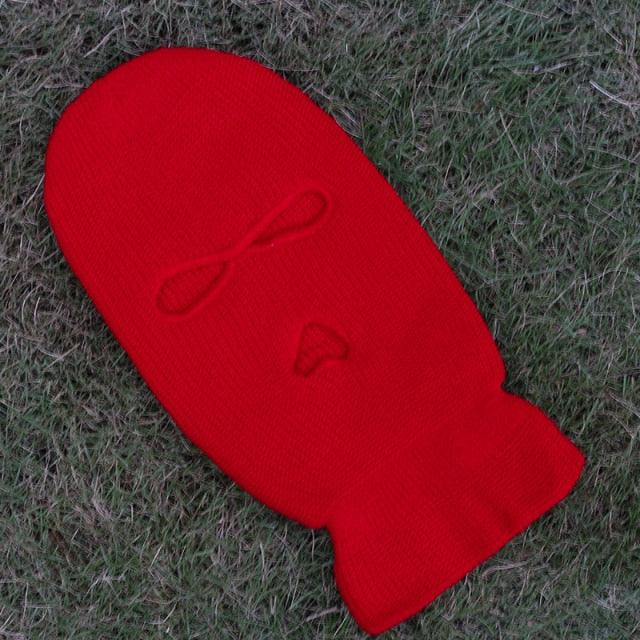 Ski Mask Knitted Face Cover Winter Balaclava Full Face Mask for Outdoor Sports 3 Hole Balaclava Party Mask Limited Embroidery Knit Hat Full Face Cover Balaclava Hats Funny Party Embroidery Beanies Caps Hole Knitted Full Face Cover