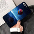 Sky Space planet Moon Soft black Phone Case for iphone 13 8 7 6 6S Plus X 5 5S SE XR 11 pro XS MAX Space Planet Moon Graphic Pattern Design for Boy Men Shockproof Silicone Protective Phone Case Cover for iPhone