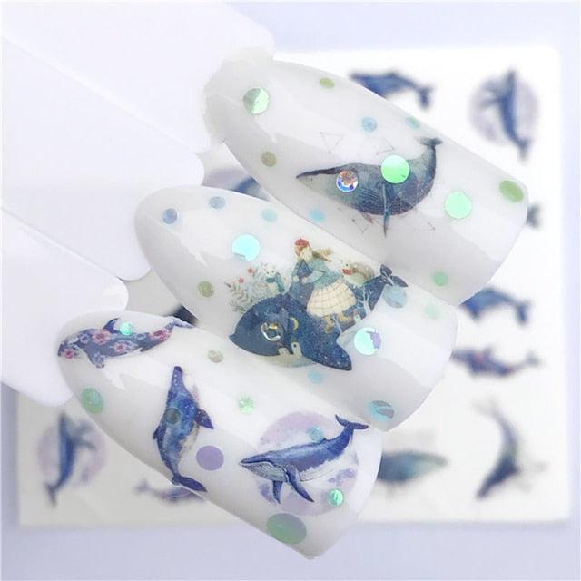 Sliders For Nails Winter Nail Stickers Elk Wolf Animal Sticker Figure Art Transfer Flowers Butterflies Watermark Water Slider Art Nail Stickers Sexy Girl Designs Comics Water Transfer Decals Manicure Lips Nail Art Decorations Slider Nail Art Stickers