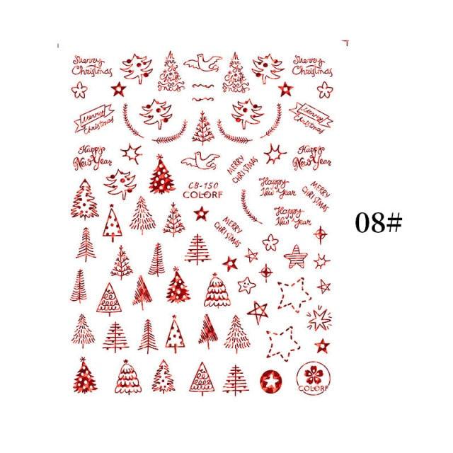 Sliver Bronzing Christmas Slider Nail Art 3D Decals Decoration Snowflake Nail Art Sticker Manicures Transfer Foil Xmas Gift  Nails Snowflake Nail Art Stickers Decals Christmas Nail 3D Self Adhesive Nail Stickers for Acrylic Nails Snowflake