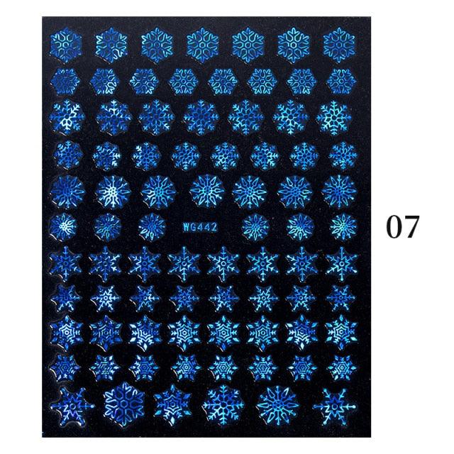 Sliver Bronzing Christmas Slider Nail Art 3D Decals Decoration Snowflake Nail Art Sticker Manicures Transfer Foil Xmas Gift  Nails Snowflake Nail Art Stickers Decals Christmas Nail 3D Self Adhesive Nail Stickers for Acrylic Nails Snowflake