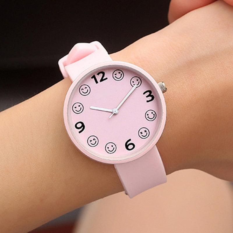 Small Dial Casual Fashion Watch Thin Strap Female Student Silicone Strap Temperament Ladies Watch Fresh Children Clock Casual Quartz Wristwatch With Bezel Case Silicone Band Watch For Women Girls