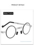 Small Metal Round Folding Reading Glasses Retro Circle Blue Light Computer Grade Glasses Narrow Eyeglasses Frame And Anti Glare Reading Glasses Foldable Computer Reading Glasses For Men  +3.5