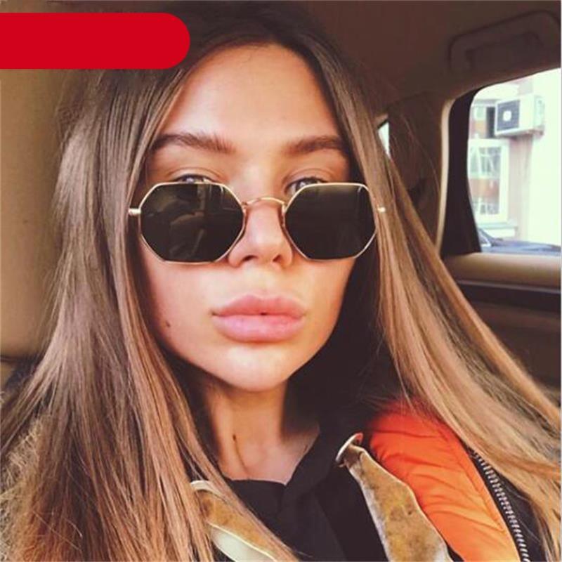 Small Polygon Women Men Sunglasses Delicate Metal Polygon Sunglasses For Women Classic Retro Small Size Frame Women Sunglasses Design Glasses for Men