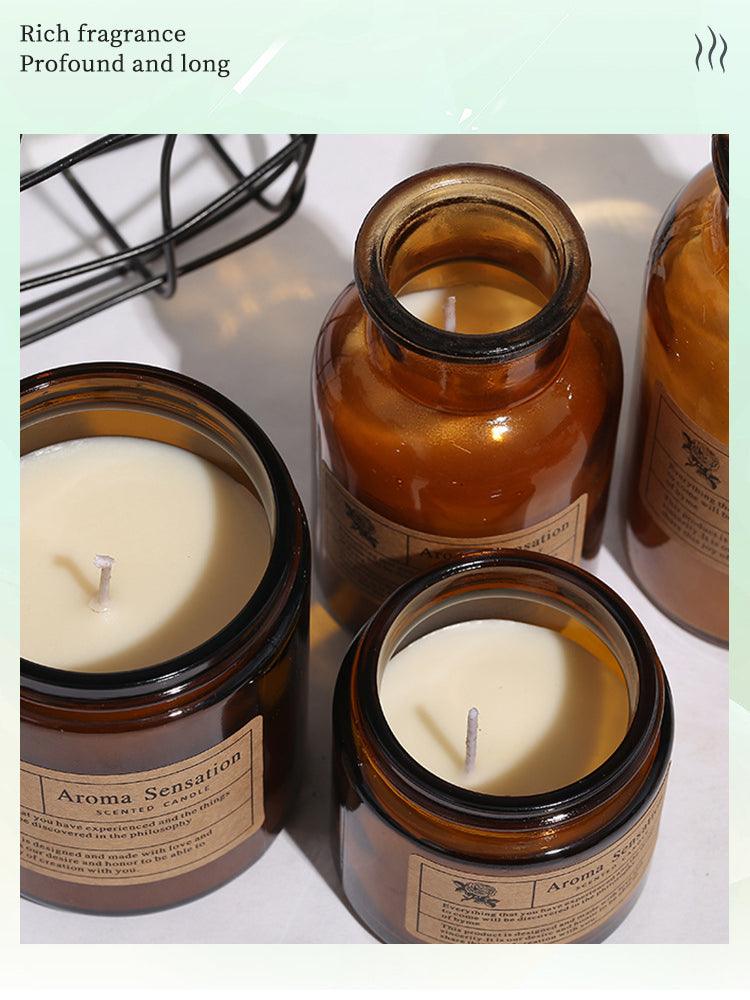 Small Simple Scented Candle Fresh Flowers Scented Candles Soy Candles For Men & Women Long Lasting Spring Candles All-Natural Soy Wax Rustic Home Decor Scented Candles Non-Toxic Ultra Clean Burn Amber Jar Candles Fragrance Candle