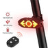 Smart Bike Light Wireless Remote Control Cycling Turning Signal Taillight USB Bicycle Rechargeable Rear Light LED Warning Lamp Bicycle Rear Light Safety Warning Bike Lights Brightest Bike Indicators Fit  Saddle Rears