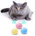 Smart Cat Toys Interactive Ball with Catnip Cat Training Squeaky Fidget Toys Cats Products for Pets Fluffy Plush Cat Ball Toys Interactive Chirping Balls Cat Kicker Toy Animal Chirping Sounds Fun Catnip Toys for Cat Exercise