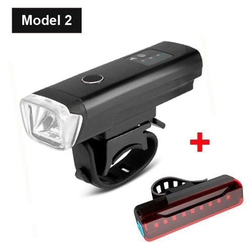 Smart Induction Bicycle Front Light Set USB Rechargeable Rear Light LED Headlight Bike Lamp Cycling Flash Light Front And Rear Rechargeable Waterproof Bike Headlight And Tail Light Set Smart Bright Bike Lights For Bike