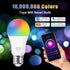 Smart Light Bulb E27 LED Lamp RGB+White+Warm White Work With Alexa Google Home Dimmable Timer Function RGB LED Bulb Bulb-Timer  Sunrise  Sunset Dimmable Multicolo Warm White No Hub Required Compatible With Alexa Google Home Assistant