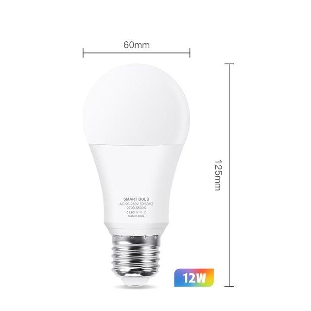 Smart Light Bulb E27 LED Lamp RGB+White+Warm White Work With Alexa Google Home Dimmable Timer Function RGB LED Bulb Bulb-Timer  Sunrise  Sunset Dimmable Multicolo Warm White No Hub Required Compatible With Alexa Google Home Assistant