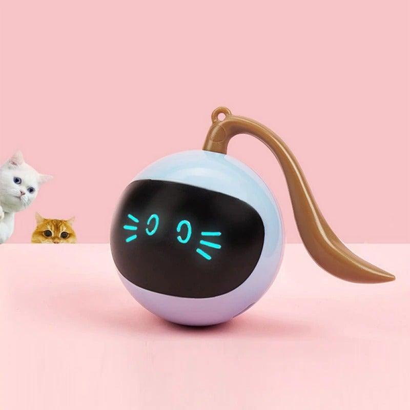 Smart Pet Toy USB Rechargeable Sports Ball Funny Chaser Roller Toy The Best Entertainment Exercise Gift For Smart Cat Toy Electric Jumping Ball Self Rotating Toys Rolling Jumping Ball  For Cats