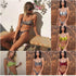 Snakeskin Bikini Women Swimwear Leopard Bikinis Swim Suit Push Up Swimsuit  Women's Bikini Scoop Neck Straps Cutout Crop Top with Cheeky Bottom Two Piece Swimsuits Female Beachwear Swimming Bikini Women