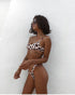 Snakeskin Bikini Women Swimwear Leopard Bikinis Swim Suit Push Up Swimsuit  Women's Bikini Scoop Neck Straps Cutout Crop Top with Cheeky Bottom Two Piece Swimsuits Female Beachwear Swimming Bikini Women