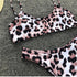 Snakeskin Bikini Women Swimwear Leopard Bikinis Swim Suit Push Up Swimsuit  Women's Bikini Scoop Neck Straps Cutout Crop Top with Cheeky Bottom Two Piece Swimsuits Female Beachwear Swimming Bikini Women