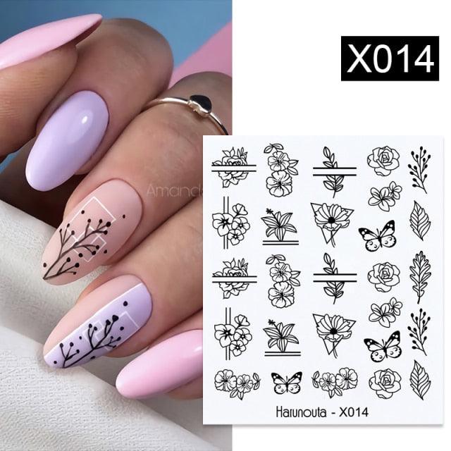 Snowflakes Nail Water Decals Christmas White Snow Transfer Sticker Decoration Slider Flower Leaf Manicuring Art Paper Tips Snowflake Bronzing Christmas Slider Nail Art 3D Decals Decoration Decals Snowflakes Elk Bear Christmas Xmas Stickers