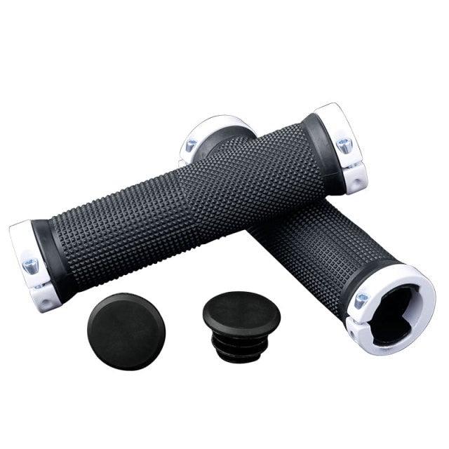 Soft Bicycle Grip Shock Absorption Road Bike Handlebar Cover Aluminium Alloy Lock Rubber Anti-slip Cycling Handle Grips Bike Handle Non Slip Soft Rubber Grips Mountain Bicycle Lock On Handle Bar