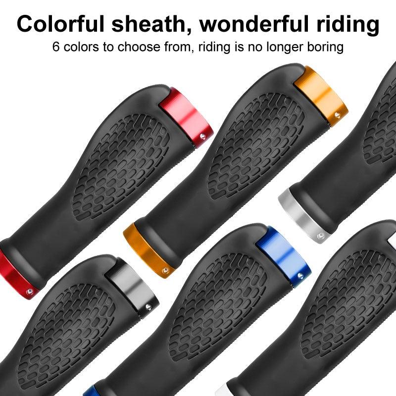 Soft Bicycle Grip Shock Absorption Road Bike Handlebar Cover Aluminium Alloy Lock Rubber Anti-slip Cycling Handle Grips Bike Handle Non Slip Soft Rubber Grips Mountain Bicycle Lock On Handle Bar