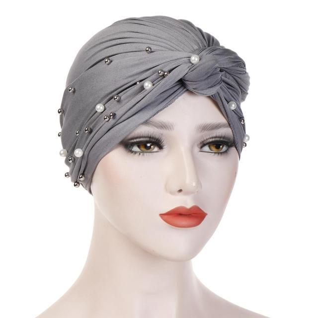 Soft Cotton Lightweight Elegant Turban Hijab Bonnet Arab Wrap Head Turbans Cap Headwrap Headwear Indian African Turbans Twist Headband For Women