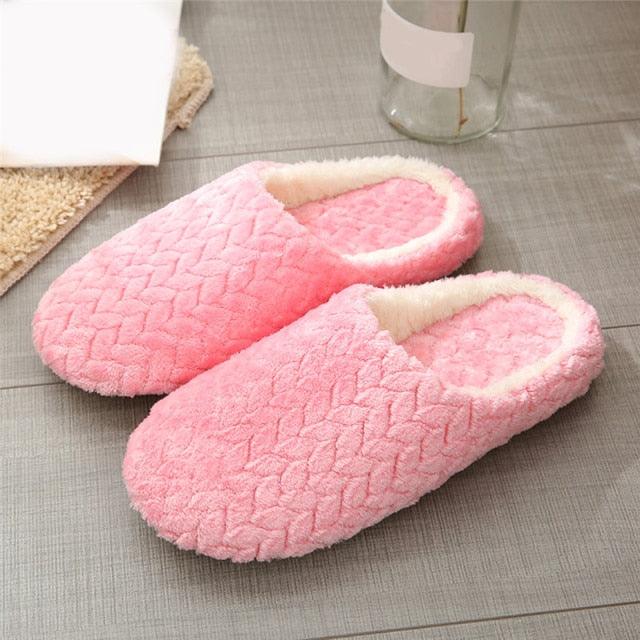 Soft Slipper Womens Home Plush House Winter Warm Slippers Soft Indoors Bedroom Slippers With Memory Foam Comfortable Slip On House Shoes Warm Fur Lined Slippers