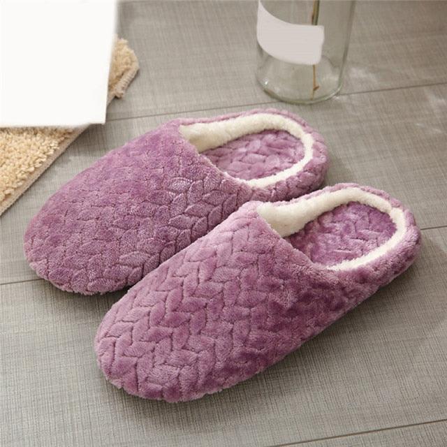 Soft Slipper Womens Home Plush House Winter Warm Slippers Soft Indoors Bedroom Slippers With Memory Foam Comfortable Slip On House Shoes Warm Fur Lined Slippers