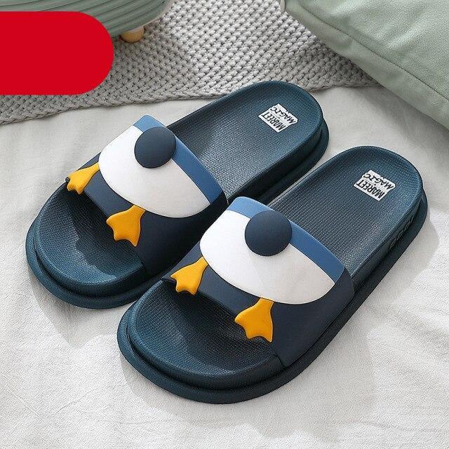 Soft Women's Slippers Summer Indoor Household Thick-Soled Non-Slip Flat Open Toe Slides Slip On Footbed Platform Lightweight Beach Pool Shower Shoes Bathroom Slippers