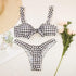 Solid Bikini Set Swimsuit Women Bikini Swimwear Female Halter Top Bathing Suit Swimming Wear Bikini High Cut Swimsuit High Waist Plus Size Summer Swimwear