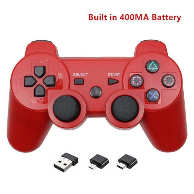 Solid Black 2.4G Wireless Joystick Game Controller Portable With Micro USB OTG Adapter Compatible With PC Laptop Tablet - STEVVEX Game - 221, all in one game controller, best quality joystick, black gamepad, bluetooth wireless gamepad, classic games, classic joystick, controller for pc, cooling fan available, game, Game Controller, Game Pad, joystick, joystick for games - Stevvex.com