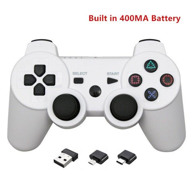 Solid Black 2.4G Wireless Joystick Game Controller Portable With Micro USB OTG Adapter Compatible With PC Laptop Tablet - STEVVEX Game - 221, all in one game controller, best quality joystick, black gamepad, bluetooth wireless gamepad, classic games, classic joystick, controller for pc, cooling fan available, game, Game Controller, Game Pad, joystick, joystick for games - Stevvex.com