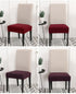 Solid  Dining Chair Cover Elastic Half-wraped Seat Case for Kichen Wedding Banquet Hotel Chair Cushions Cover Removable Washable Dining Room Chair Slipcovers Dining Chair Covers Parsons Chair Slipcover Stretch Chair Covers for Dining Room