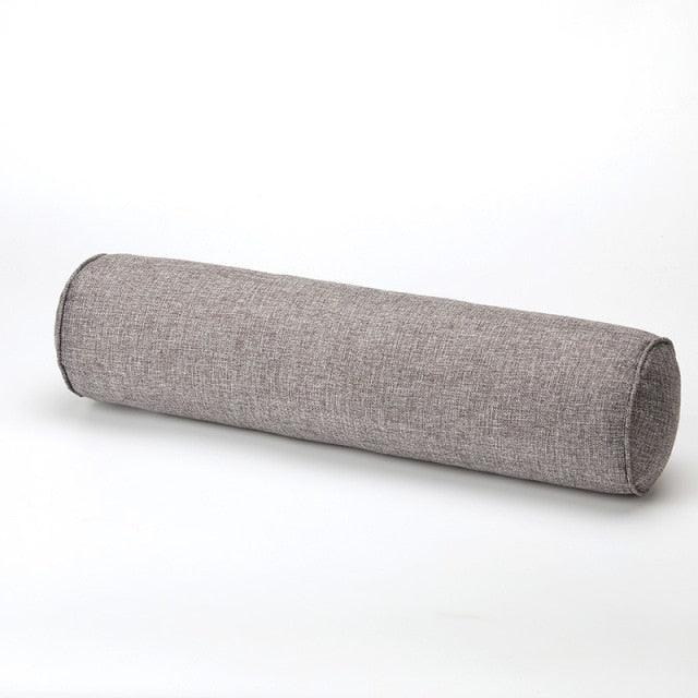 Solid Long Round Maternity Pillow Cotton linen Neck Headrest Body pillow Bed Chair Car Seat Backrest Sleeping Pillow Round Cervical Roll Cylinder Bolster Pillow with Removable Washable Cover, Ergonomically Designed for Head Neck Spine - ALLURELATION - 552, Car Pillows, Headrest, Long Maternity Pillow, Long Pillow, Long Round Maternity Pillow, Long Round Pillow, Maternity Pillow, Neck Headrest, Round Maternity Pillow, Round Pillow, Sleeping, Sleeping Pillow, Travel Pillows - Stevvex.com