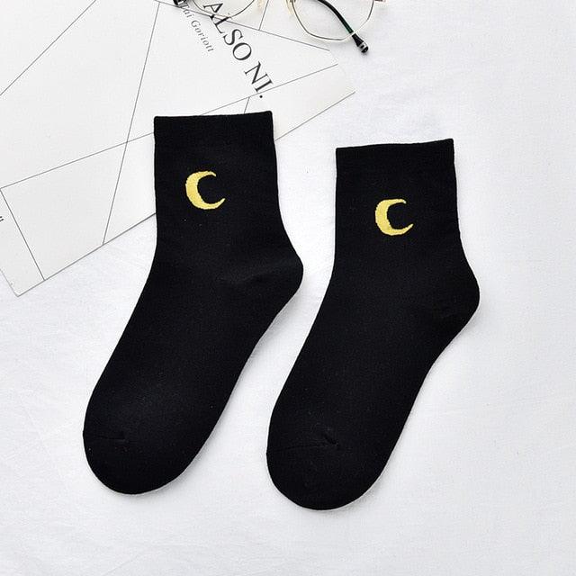 Solid Lovely Patterned Harajuku Socks Cotton Casual Cute Animal New Year Gift Socks For Female Sweat Absorption Breathable Socks For Men And Women