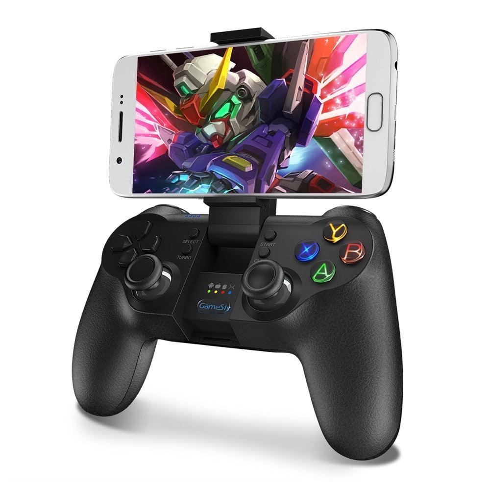 Solid Sustainable Black Bluetooth 2.4GHz Wireless Gamepad Controller Compatible With PC Smartphones Laptop - STEVVEX Game - 221, all in one game controller, best quality joystick, black gamepad, bluetooth wireless gamepad, classic joystick, compatible with mobile phone, controller for mobile, Controller For Mobile Phone, game, Game Controller, Game Pad, game pad for phone, Game Pads for mobile, joystick - Stevvex.com