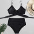 Solid Swimwear Women Top Swimsuit Bikini Solid Push Up High Cut Lace Up Halter Bikini Set Women High Waist Bikini Twist Front Swimsuits Lace Up Bikini Tops 2 Piece Bathing Suits Summer Swimsuit