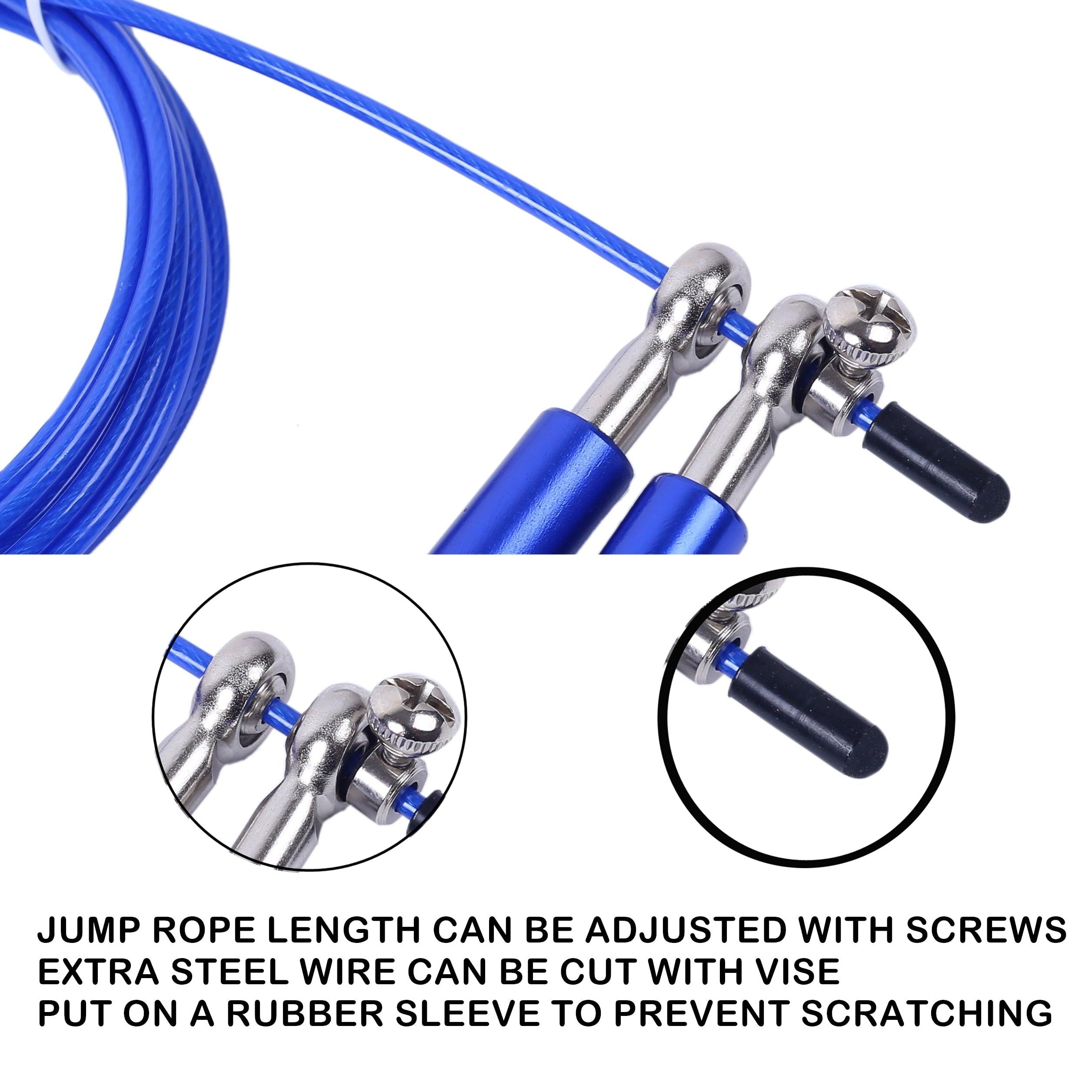 Speed Jump Rope Metal Handle Adjustable Skipping Rope Tangle-Free Speed Jump Rope Adjustable Jumping Rope With Ball Bearings And Nylon Bag For Boxing Fitness Skip Workout Training