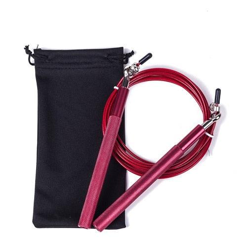 Speed Jump Rope Metal Handle Adjustable Skipping Rope Tangle-Free Speed Jump Rope Adjustable Jumping Rope With Ball Bearings And Nylon Bag For Boxing Fitness Skip Workout Training