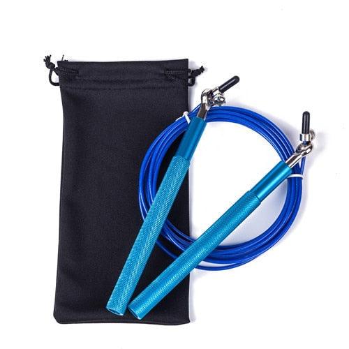 Speed Jump Rope Metal Handle Adjustable Skipping Rope Tangle-Free Speed Jump Rope Adjustable Jumping Rope With Ball Bearings And Nylon Bag For Boxing Fitness Skip Workout Training