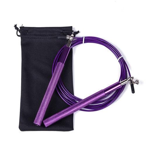 Speed Jump Rope Metal Handle Adjustable Skipping Rope Tangle-Free Speed Jump Rope Adjustable Jumping Rope With Ball Bearings And Nylon Bag For Boxing Fitness Skip Workout Training